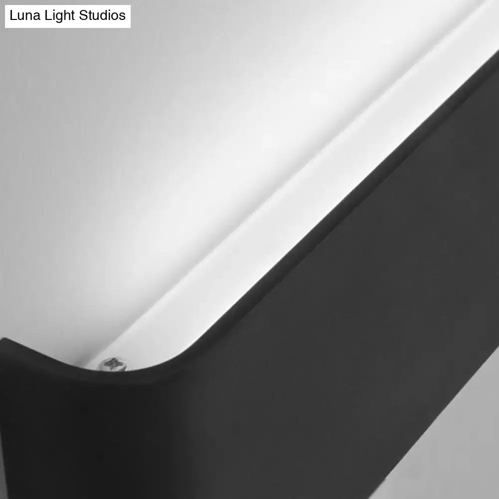 Minimalist black & silver led wall lamp – living room warm white light