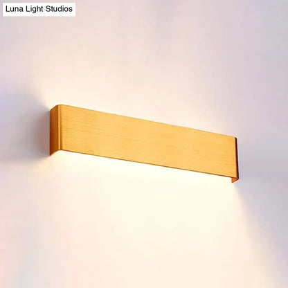 Minimalist black & silver led wall lamp – living room warm white light