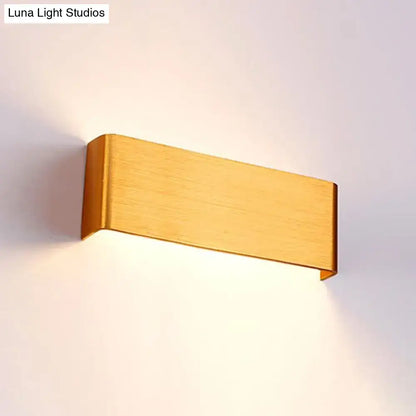 Minimalist black & silver led wall lamp – living room warm white light