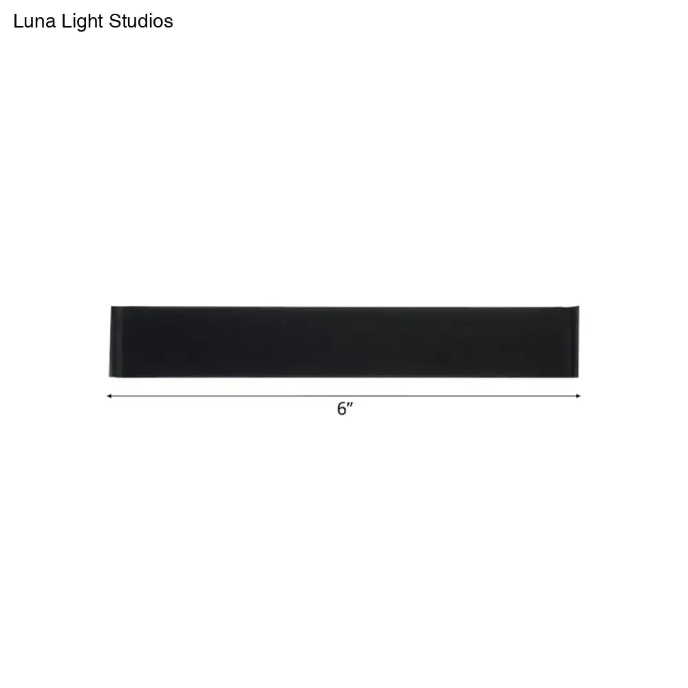 Minimalist black & silver led wall lamp – living room warm white light