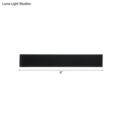 Minimalist black & silver led wall lamp – living room warm white light