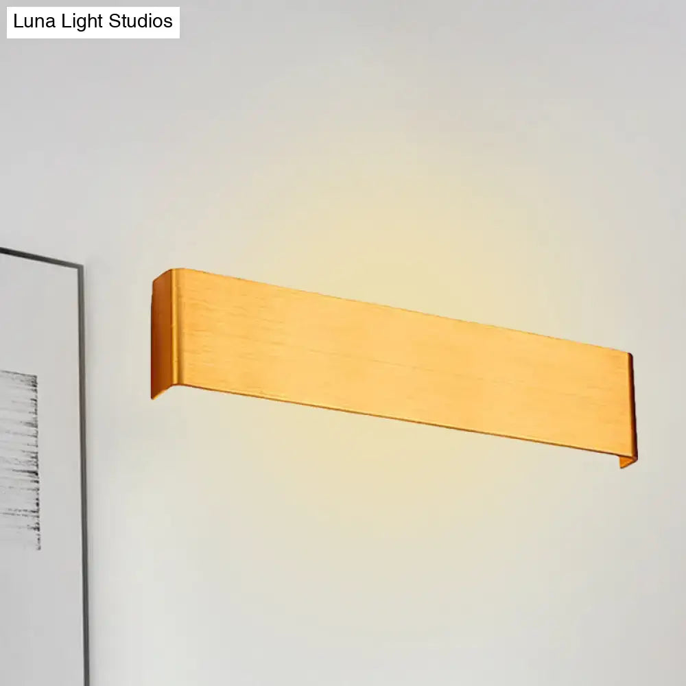 Minimalist black & silver led wall lamp – living room warm white light