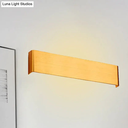 Minimalist black & silver led wall lamp – living room warm white light