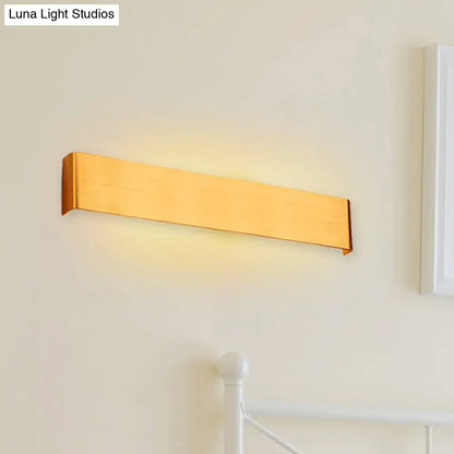 Minimalist black & silver led wall lamp – living room warm white light