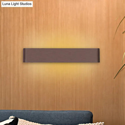 Minimalist black & silver led wall lamp – living room warm white light