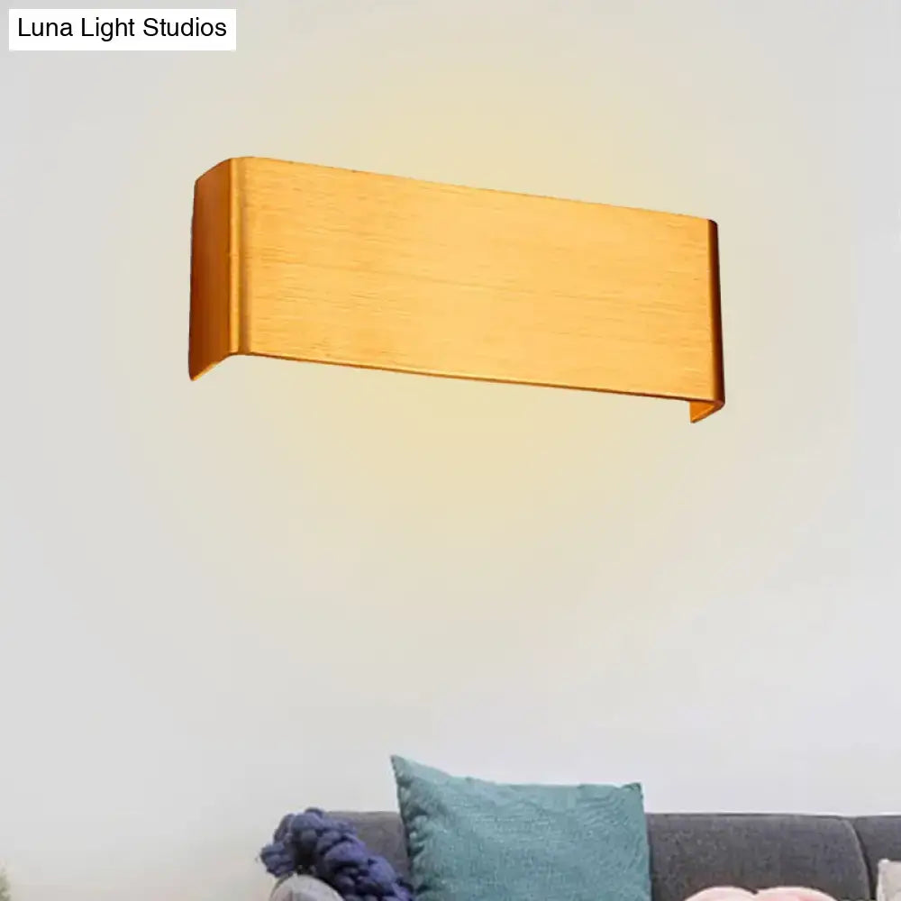 Minimalist black & silver led wall lamp – living room warm white light