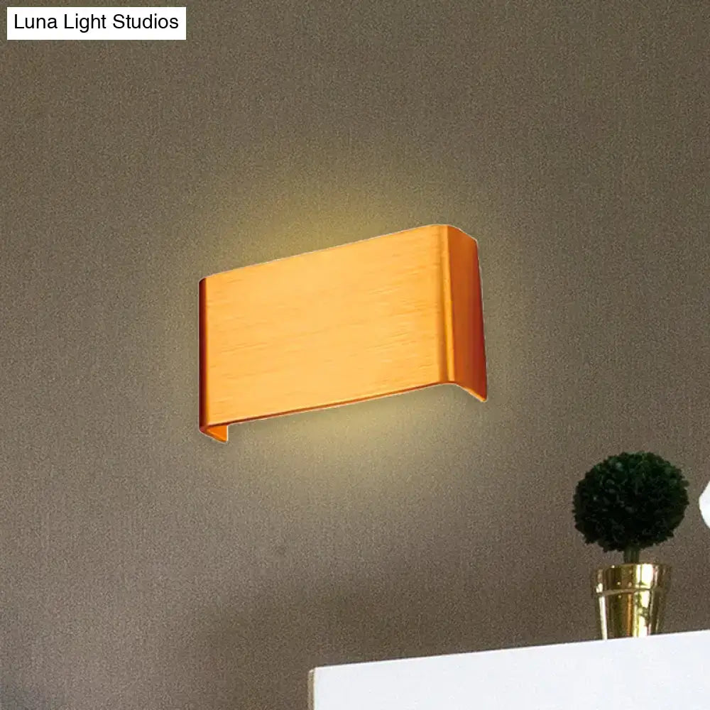 Minimalist black & silver led wall lamp – living room warm white light