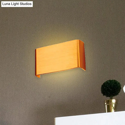 Minimalist black & silver led wall lamp – living room warm white light
