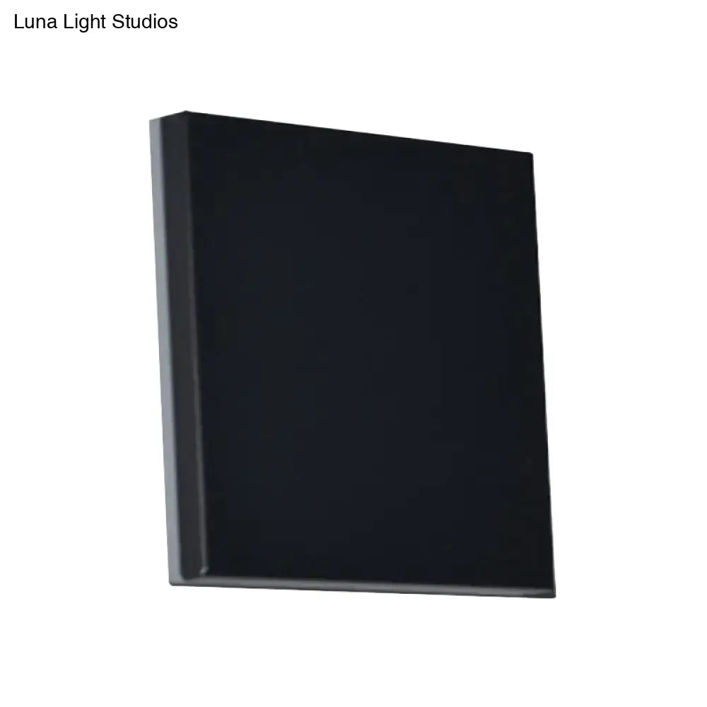 Minimalist black square wall washer light – living room sconce lighting