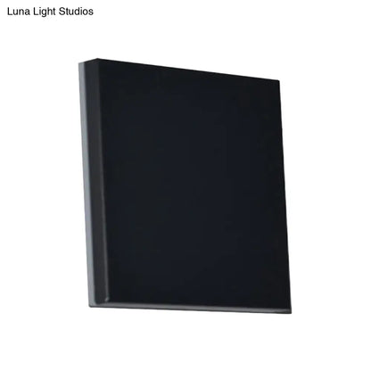 Minimalist black square wall washer light – living room sconce lighting