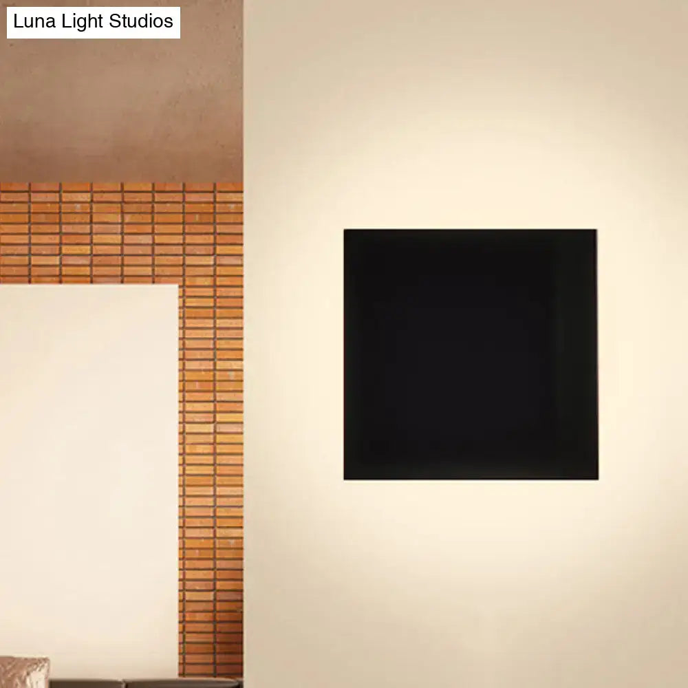 Minimalist black square wall washer light – living room sconce lighting