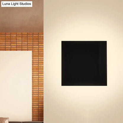 Minimalist black square wall washer light – living room sconce lighting