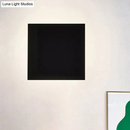 Minimalist black square wall washer light – living room sconce lighting