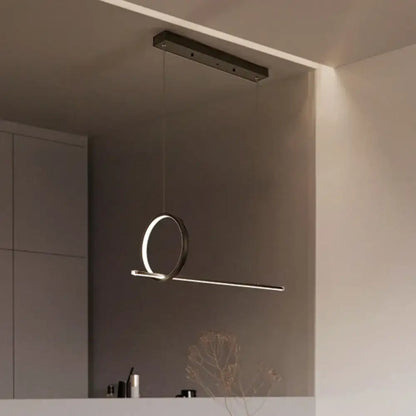 Minimalistic iron black finish island light fixture dining room pendant