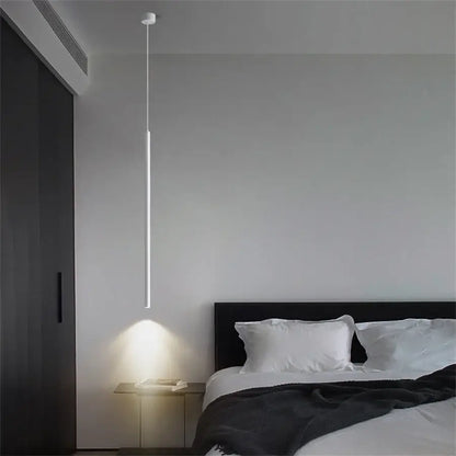 Modern black 2cm led pendant lights bedroom bedside lighting