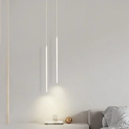 Modern black 2cm led pendant lights bedroom bedside lighting