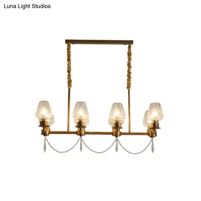 Modern brass crystal pendant island fixture dining room ceiling light