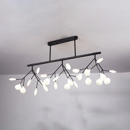 Modern gold firefly island pendant – dining room glass globe light