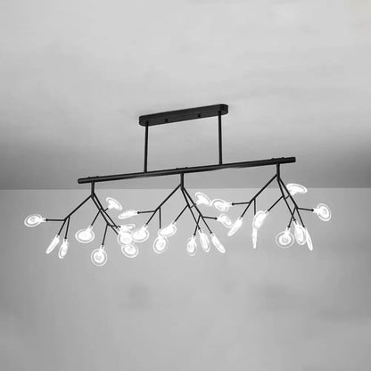 Modern black 27 head led pendant light for living room