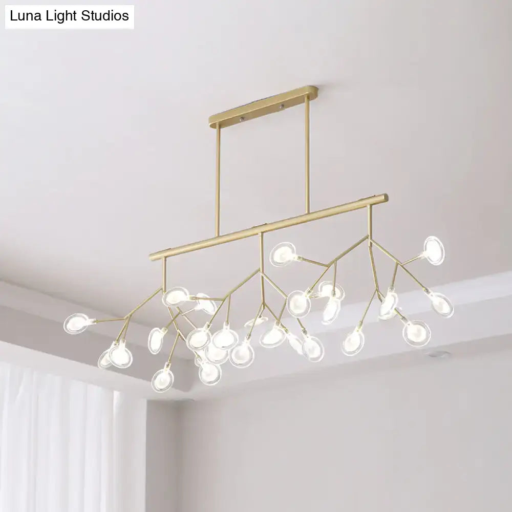 Modern black 27 head led pendant light for living room