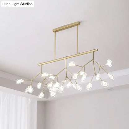 Modern black 27 head led pendant light for living room