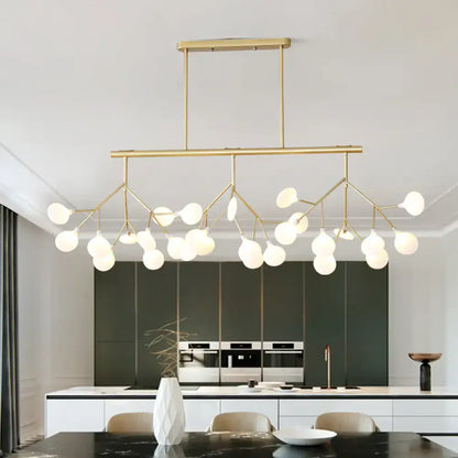 Modern black 27 head led pendant light for living room