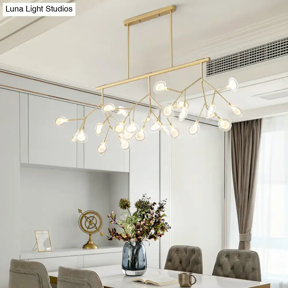 Modern black 27 head led pendant light for living room