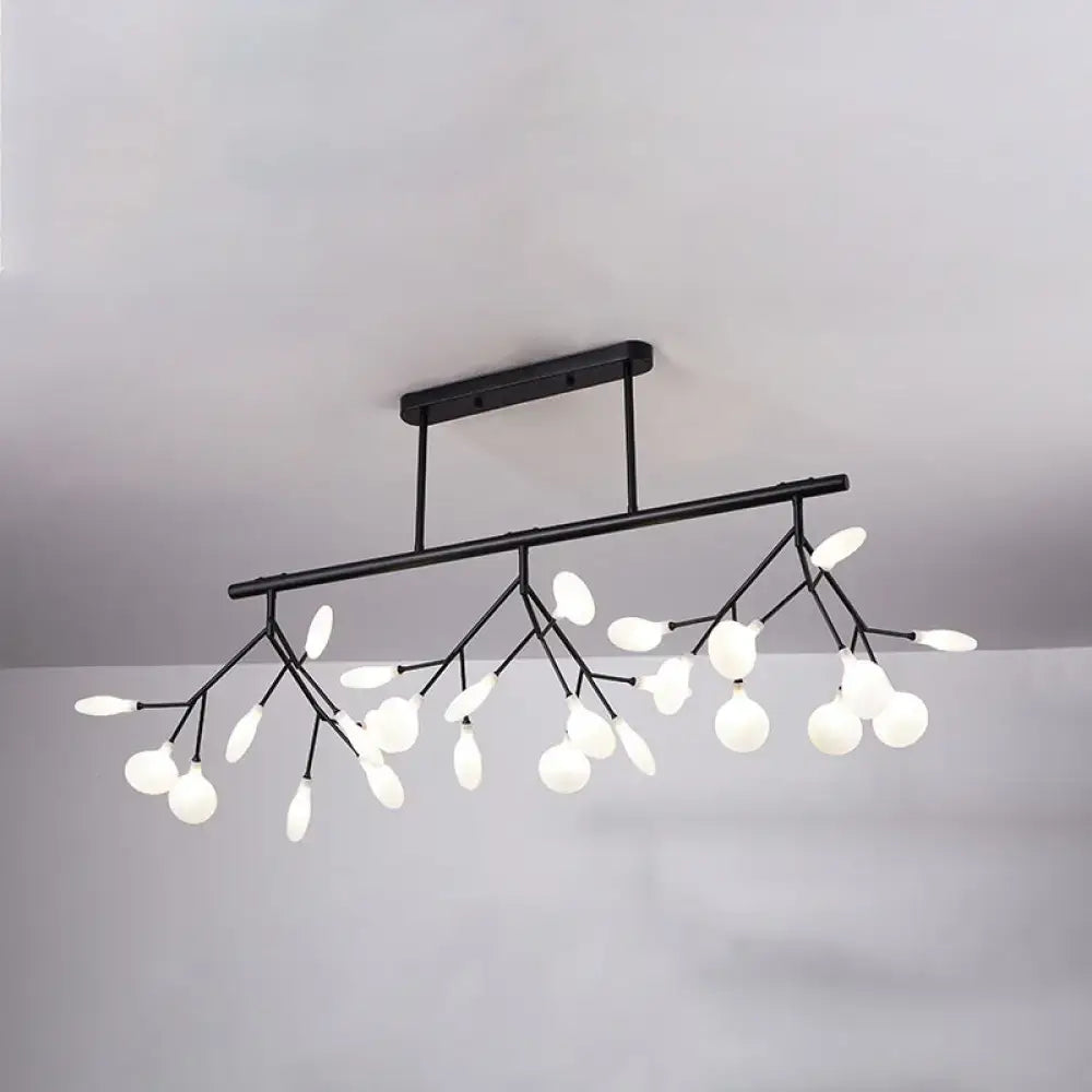 Modern black 27 head led pendant light for living room