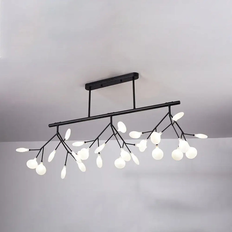 Modern black 27 head led pendant light for living room
