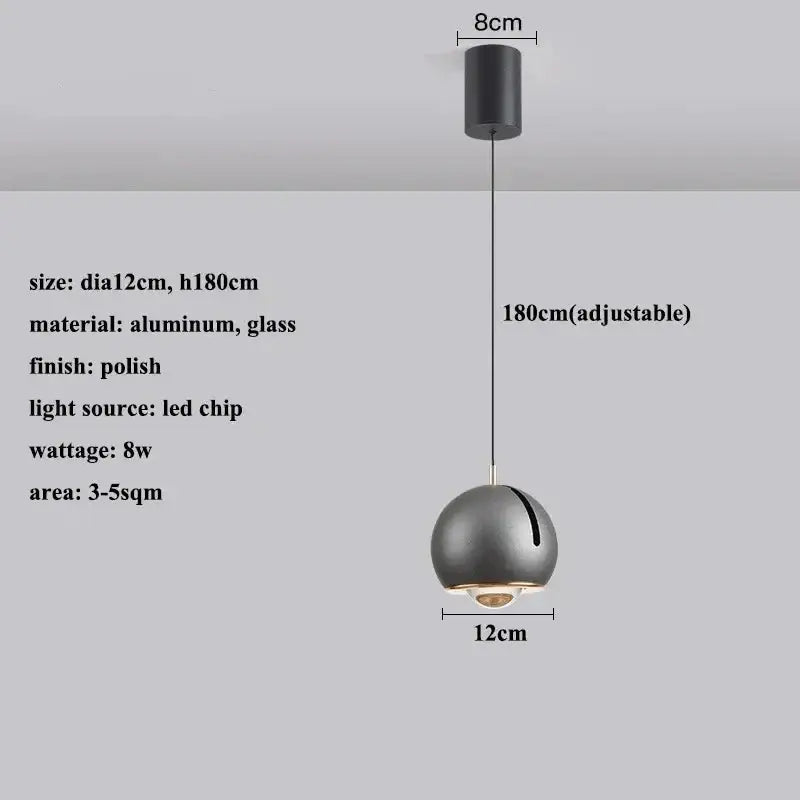 Modern gold and silver adjustable led pendant – dining room light