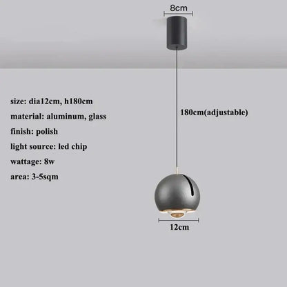 Modern gold and silver adjustable led pendant – dining room light