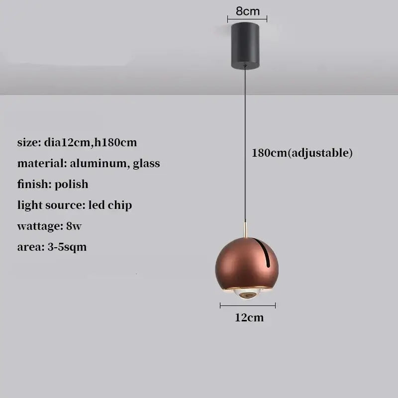 Modern gold and silver adjustable led pendant – dining room light