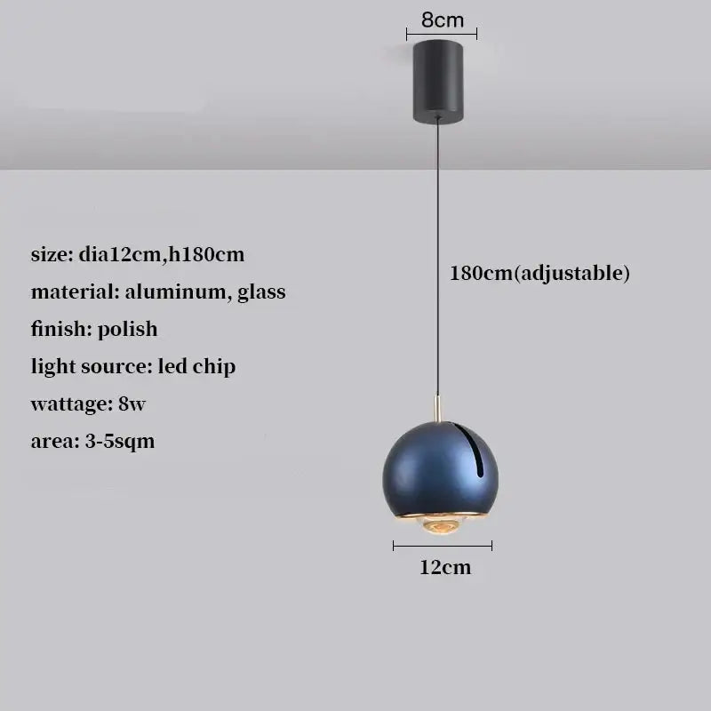Modern gold and silver adjustable led pendant – dining room light