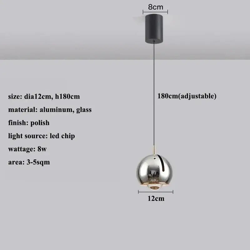 Modern gold and silver adjustable led pendant – dining room light