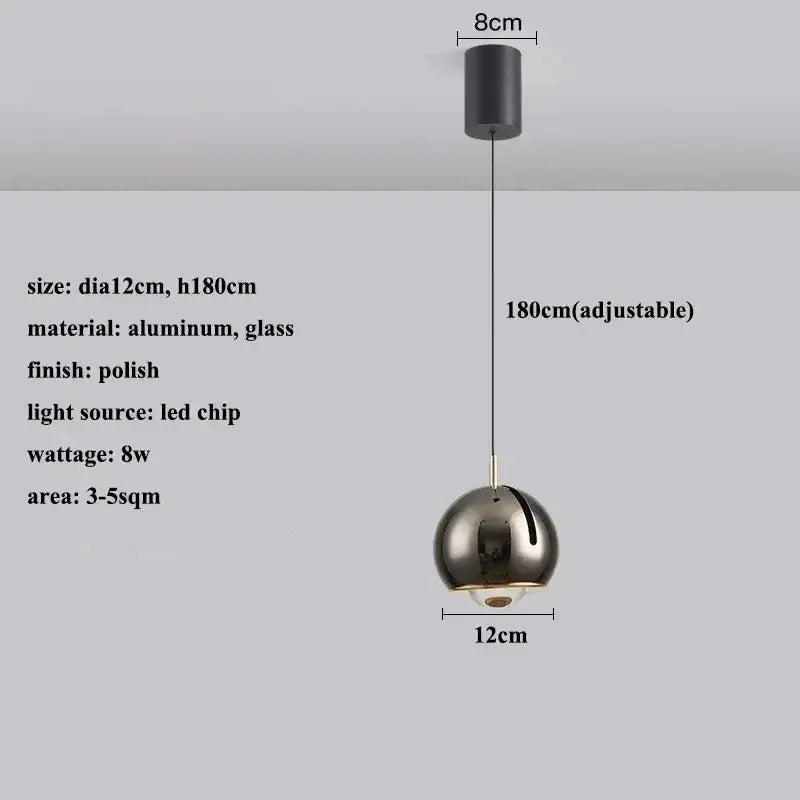 Modern gold and silver adjustable led pendant – dining room light