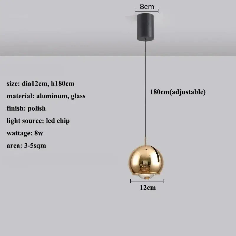 Modern gold and silver adjustable led pendant – dining room light
