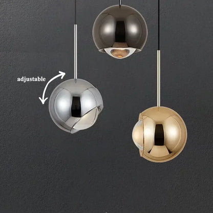 Modern gold and silver adjustable led pendant – dining room light