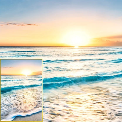 DecorBites™ Modern Beach Sunset Canvas Wall Art Set