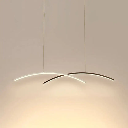 Modern black & white arc ceiling led pendant light for living room