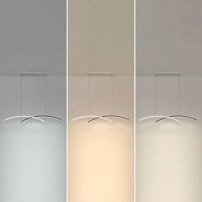 Modern black & white arc ceiling led pendant light for living room