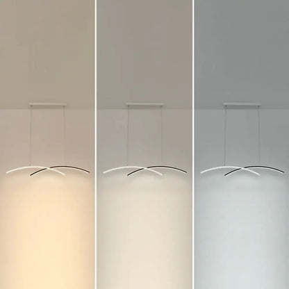Modern black & white arc ceiling led pendant light for living room