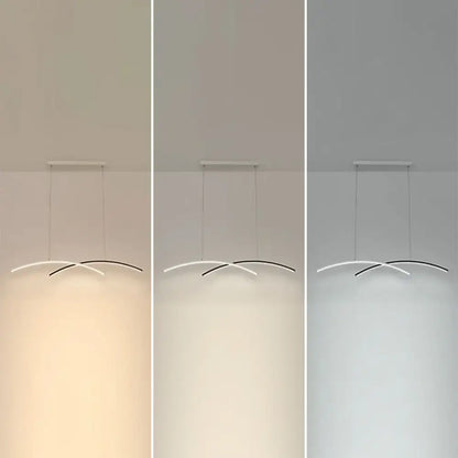 Modern black & white arc ceiling led pendant light for living room