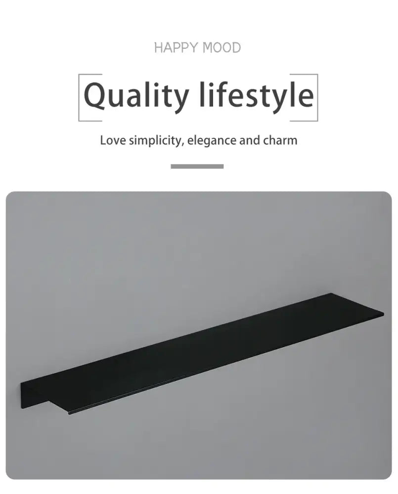 Modern black and white aluminum alloy organizer shelf bathroom rack