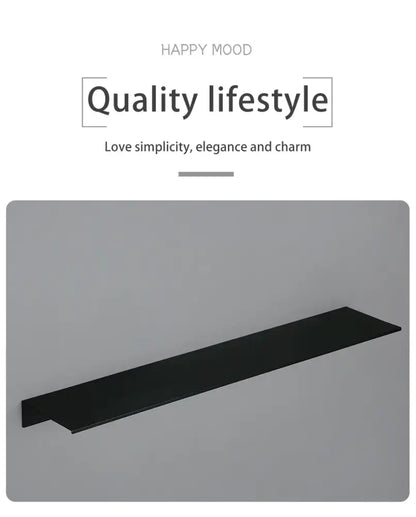 Modern black and white aluminum alloy organizer shelf bathroom rack