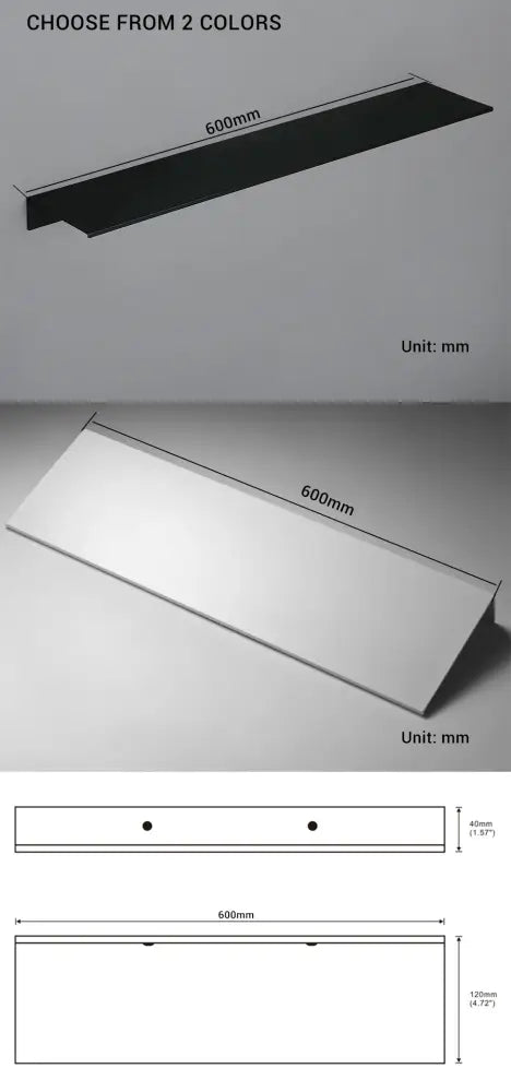 Modern black and white aluminum alloy organizer shelf bathroom rack