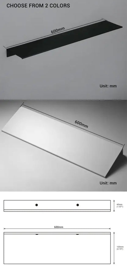 Modern black and white aluminum alloy organizer shelf bathroom rack