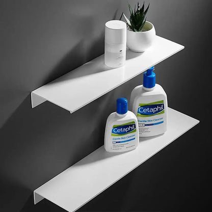 Modern black and white aluminum alloy organizer shelf bathroom rack