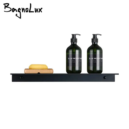 Modern black and white aluminum alloy organizer shelf bathroom rack
