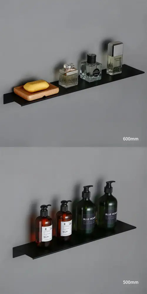 Modern black and white aluminum alloy organizer shelf bathroom rack