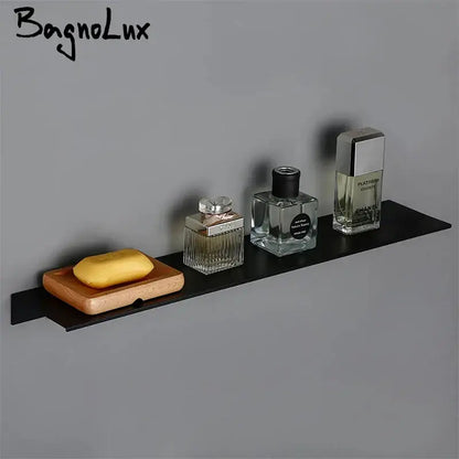 Modern black and white aluminum alloy organizer shelf bathroom rack
